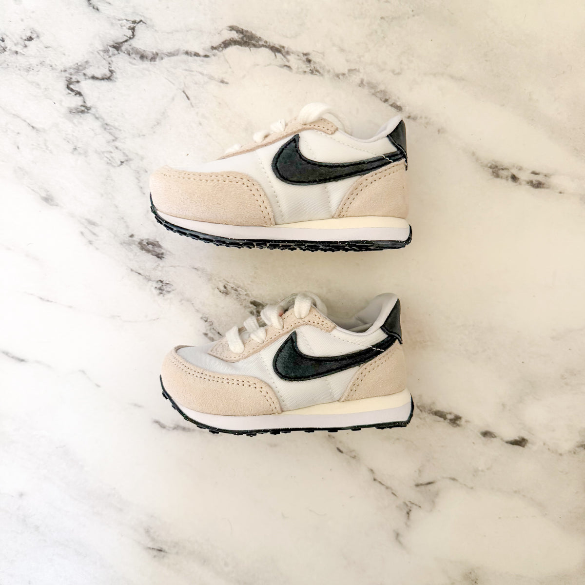Nike Baby Waffle Trainer 2 in White Sail Black | 3C