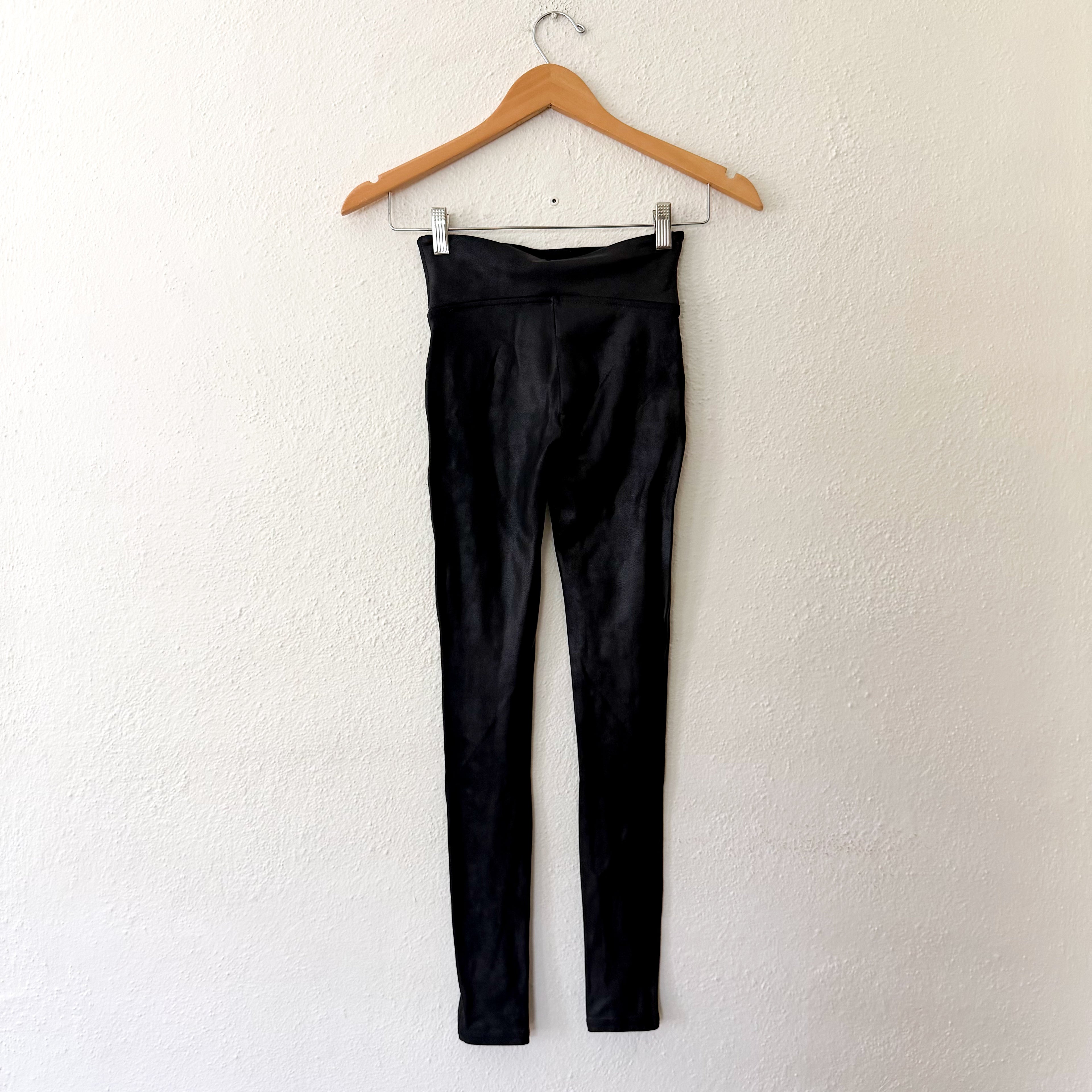 Spanx Black Faux Leather Leggings | XS