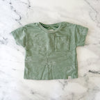 Little Planet Organic Sage Green Printed Turtles T-Shirt + Pull On Shorts Matching Set | 0-3m