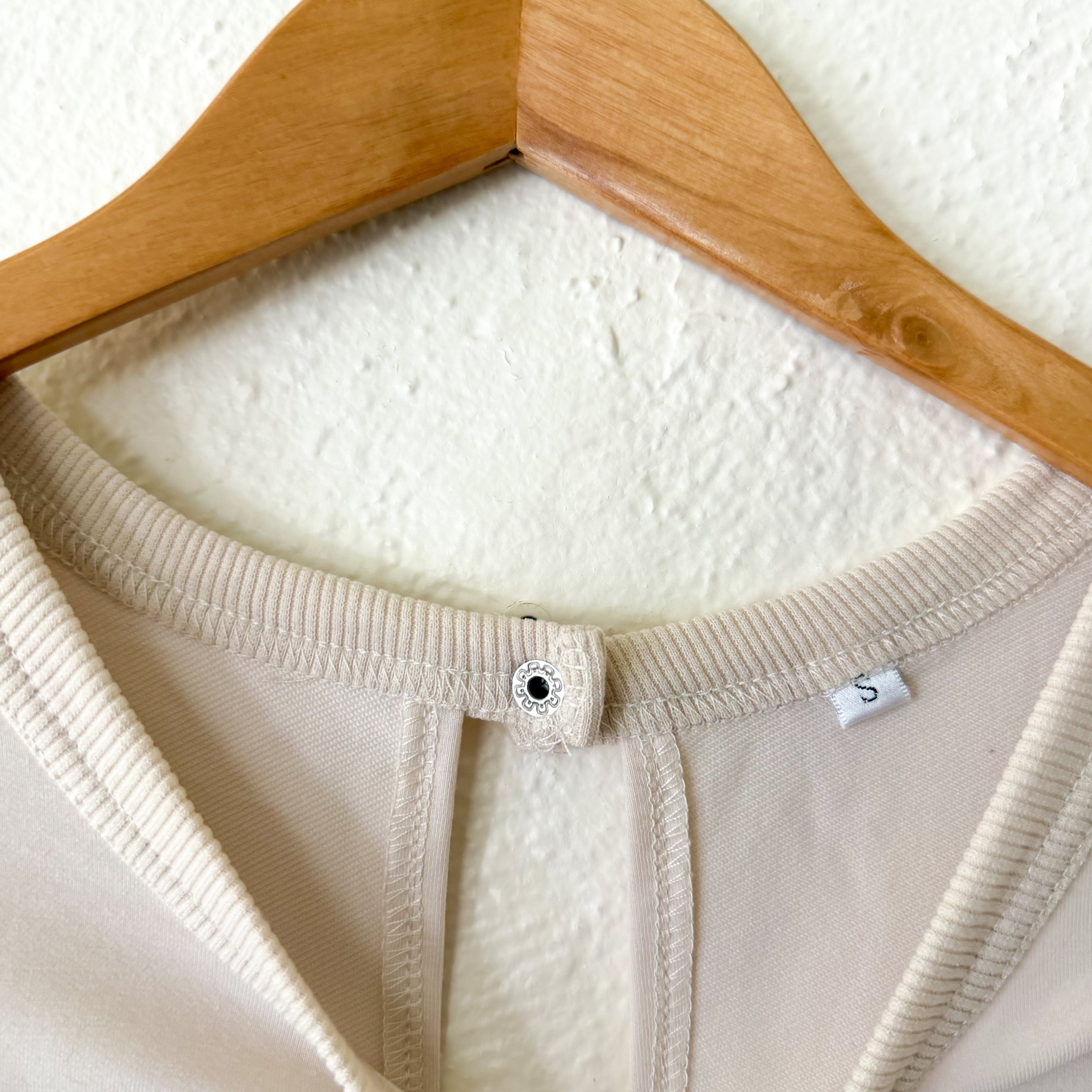 Womens Cream Throw & Go Shortsie Dupe Knit Muscle Sleeve Top Romper | S