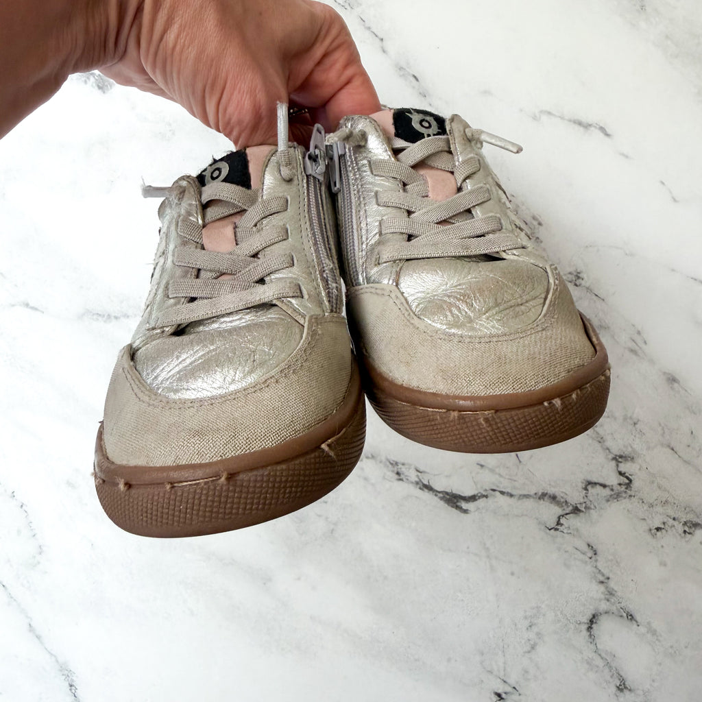 Old Soles Kids Wos Pink Star Champagne Leather Sneakers | 11