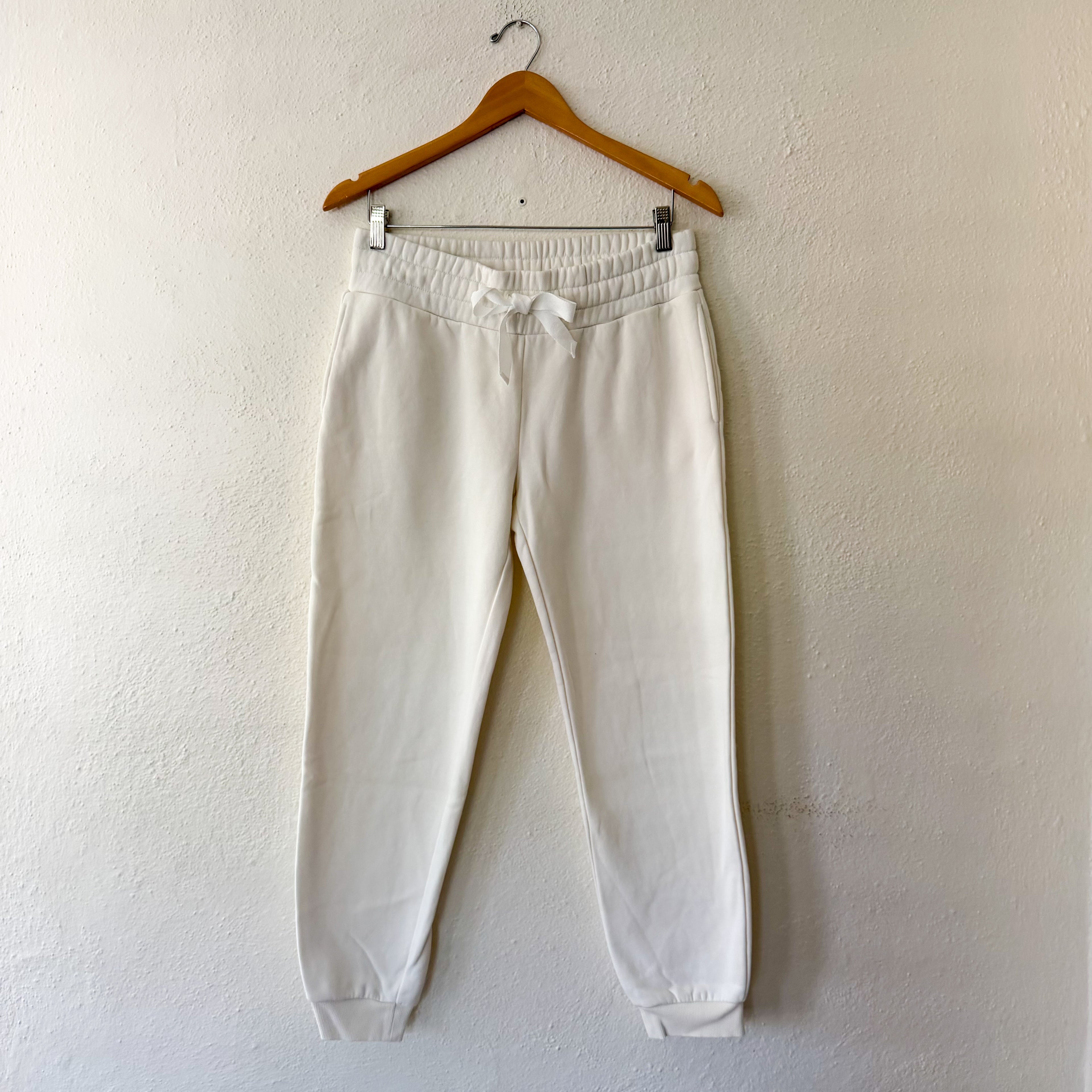 Seraphine Maternity Under The Bump Drawstring Sweatpants in Ivory | XS