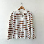 Beaufort & Blake Thompson Vintage Rugby in Camel Cream Stripe | XS