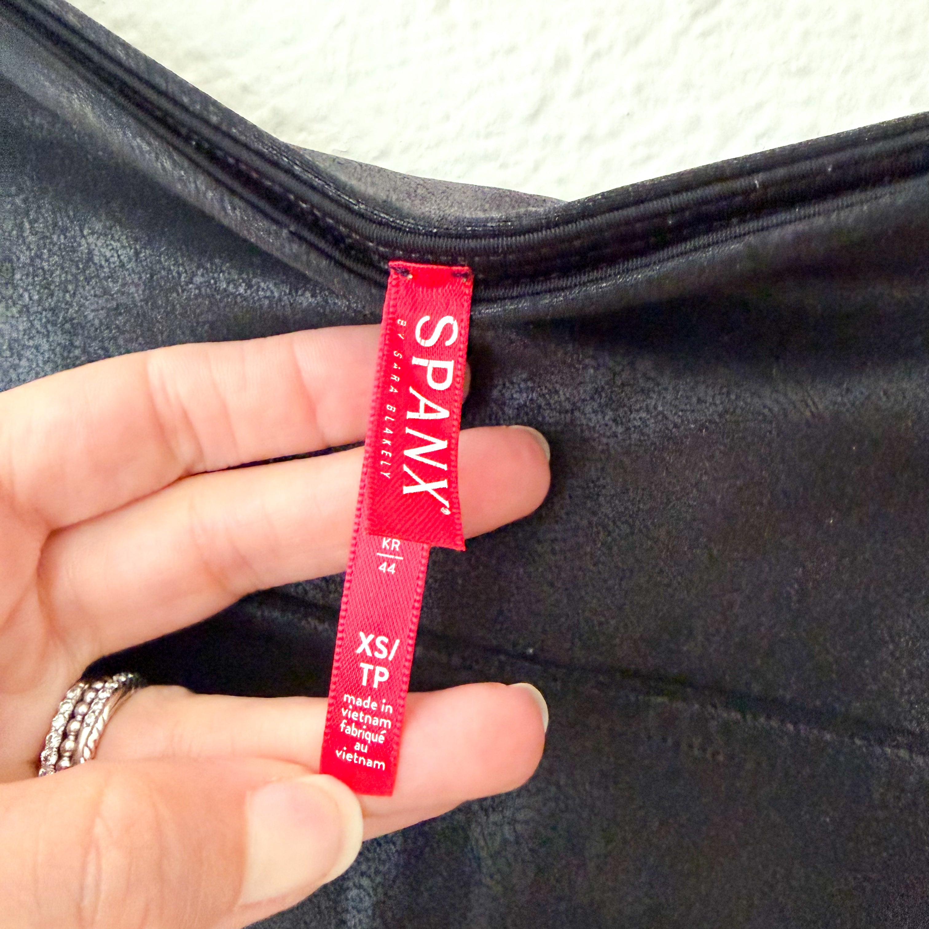 Spanx Black Faux Leather Leggings | XS