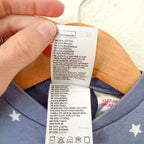H&M Ocean Blue Cream Stars Snap Long Sleeve Jumpsuit | Premie