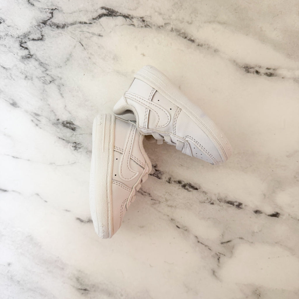 Nike Baby Force 1 Crib Shoe in 'White White' | 2C