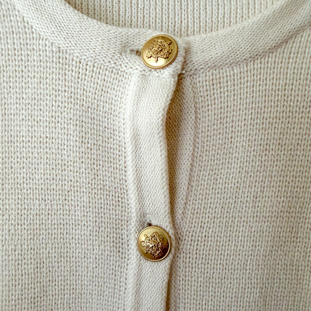 J. Crew Crewneck Cardigan Lady Jacket Sweater in Cream | XS