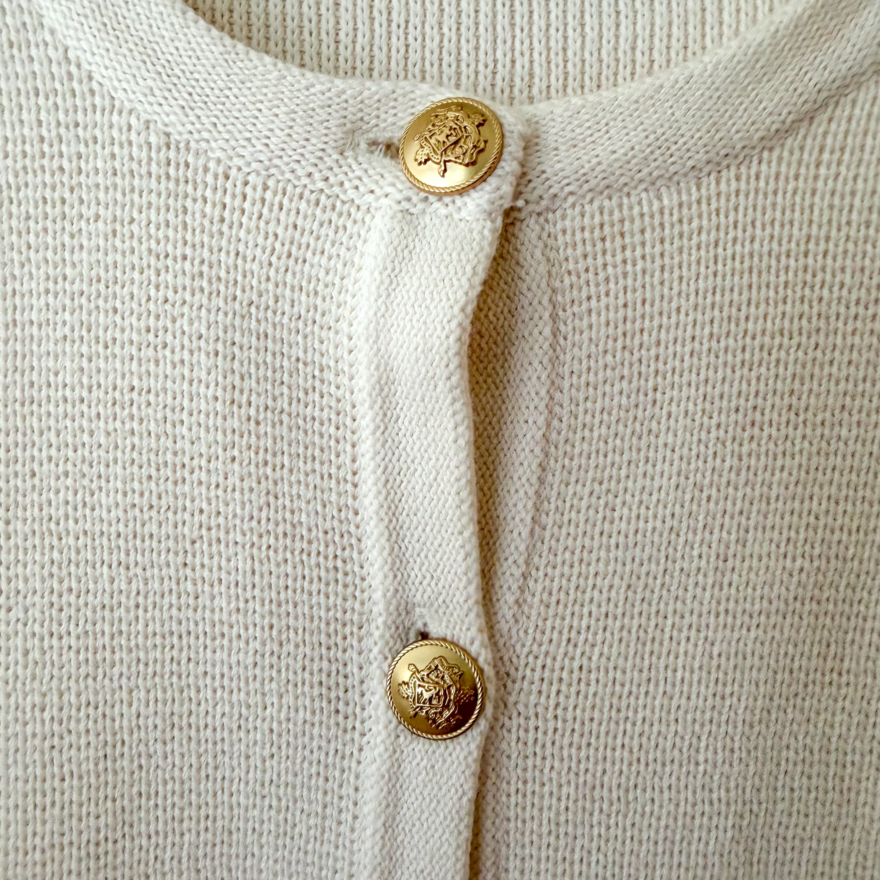 J. Crew Crewneck Cardigan Lady Jacket Sweater in Cream | XS
