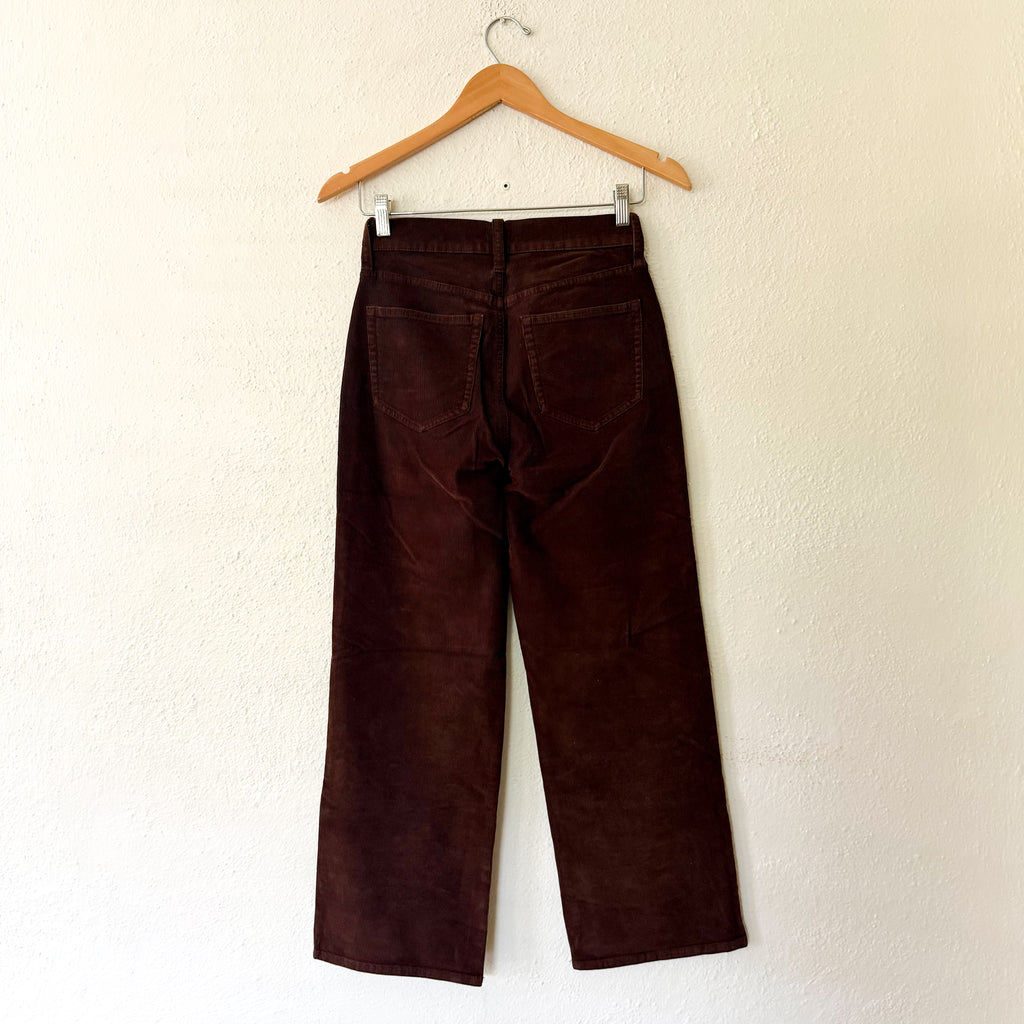 J.Crew Slim-Wide Leg Stretch Corduroy Pants in Dark Brown French Press | 24
