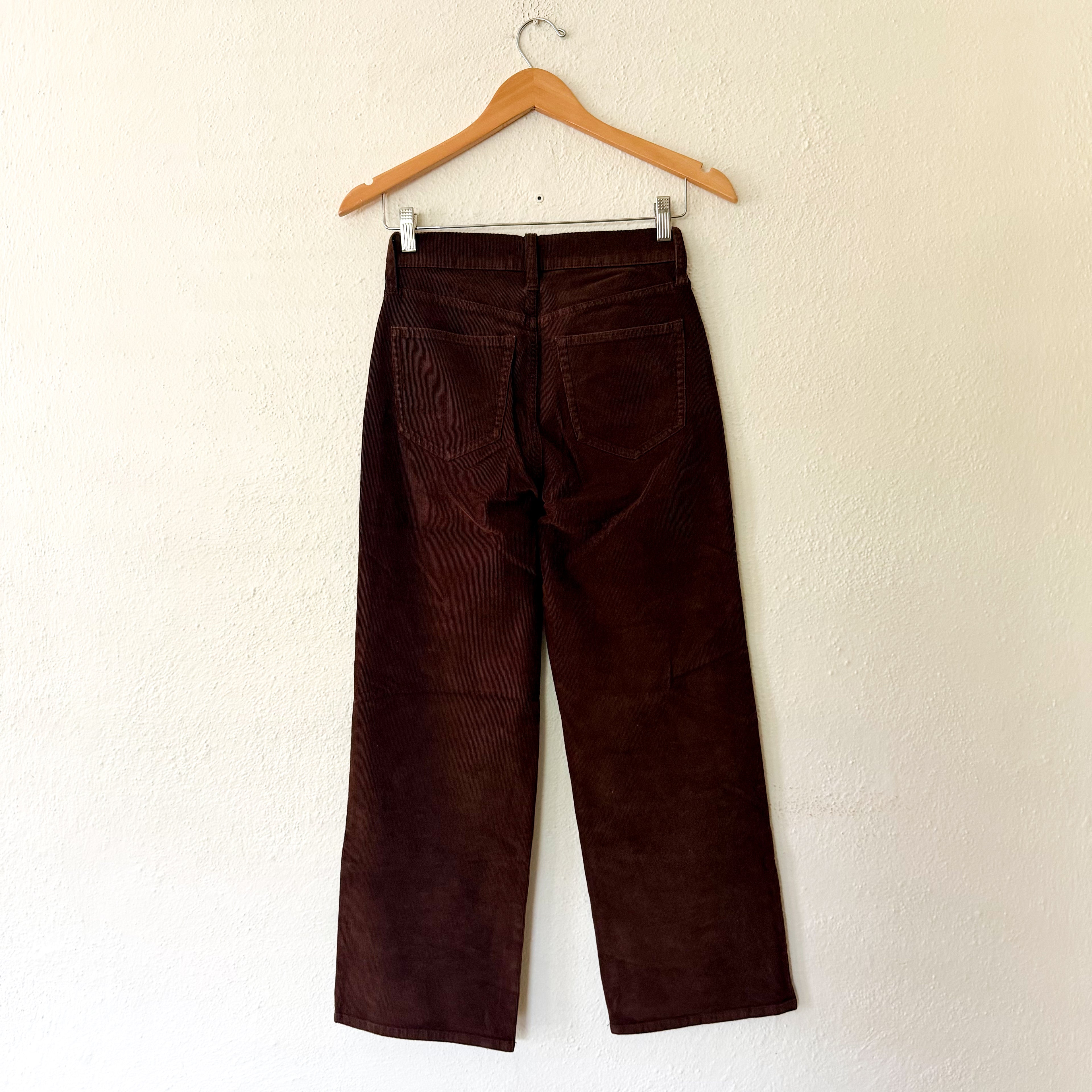 J.Crew Slim-Wide Leg Stretch Corduroy Pants in Dark Brown French Press | 24