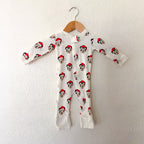 Monica & Andy x Disney Organic Christmas Mickey Mouse Fold-Over Foot 2-Way Zipper Sleeper | 3-6m