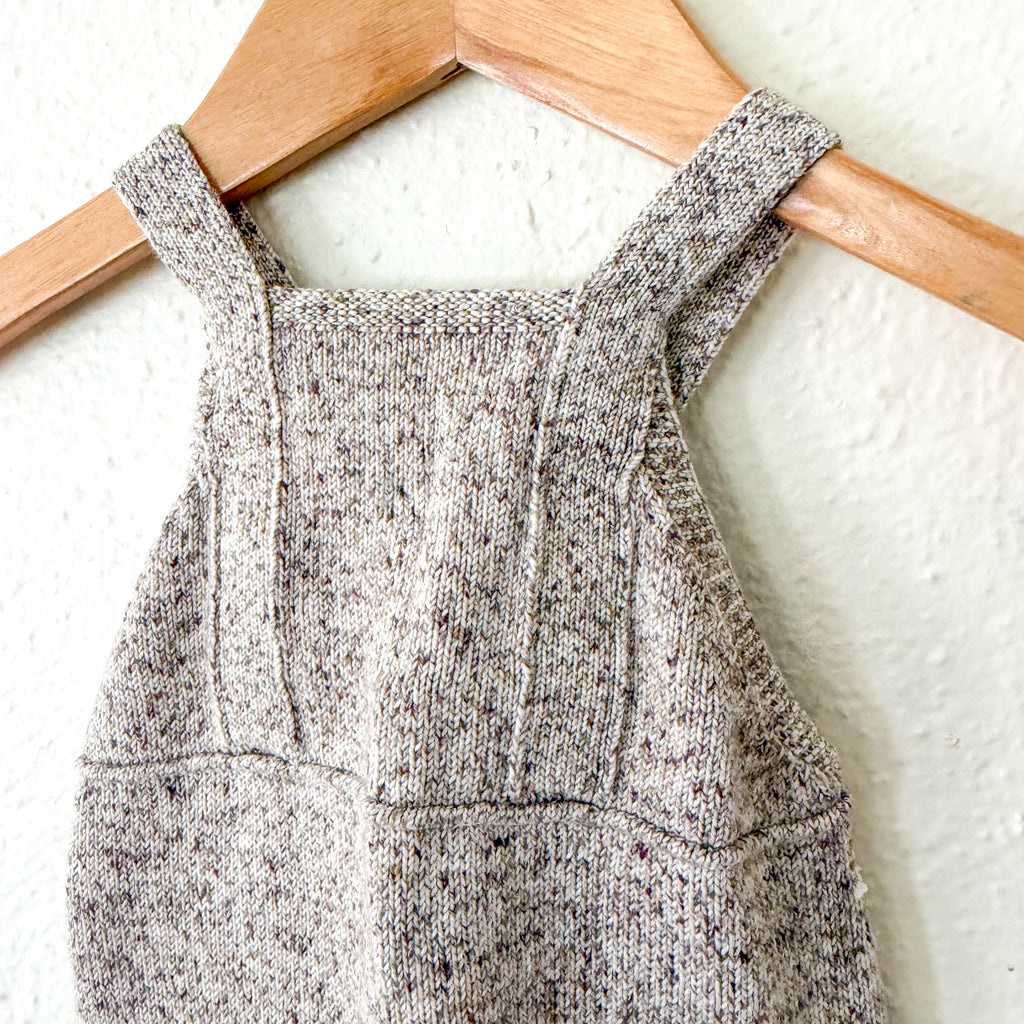 Zara Heather Neutral Brown Marl Sweater Jumper/Overalls | 0-3m