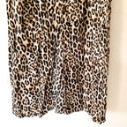 H&M Leopard Print Elbow Sleeve Midi Sheath Dress | XS