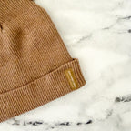 Zara Good Things Ahead Ribbed Teddy Ears Beanie in Pecan