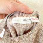 Zara Heather Neutral Brown Marl Sweater Jumper/Overalls | 0-3m