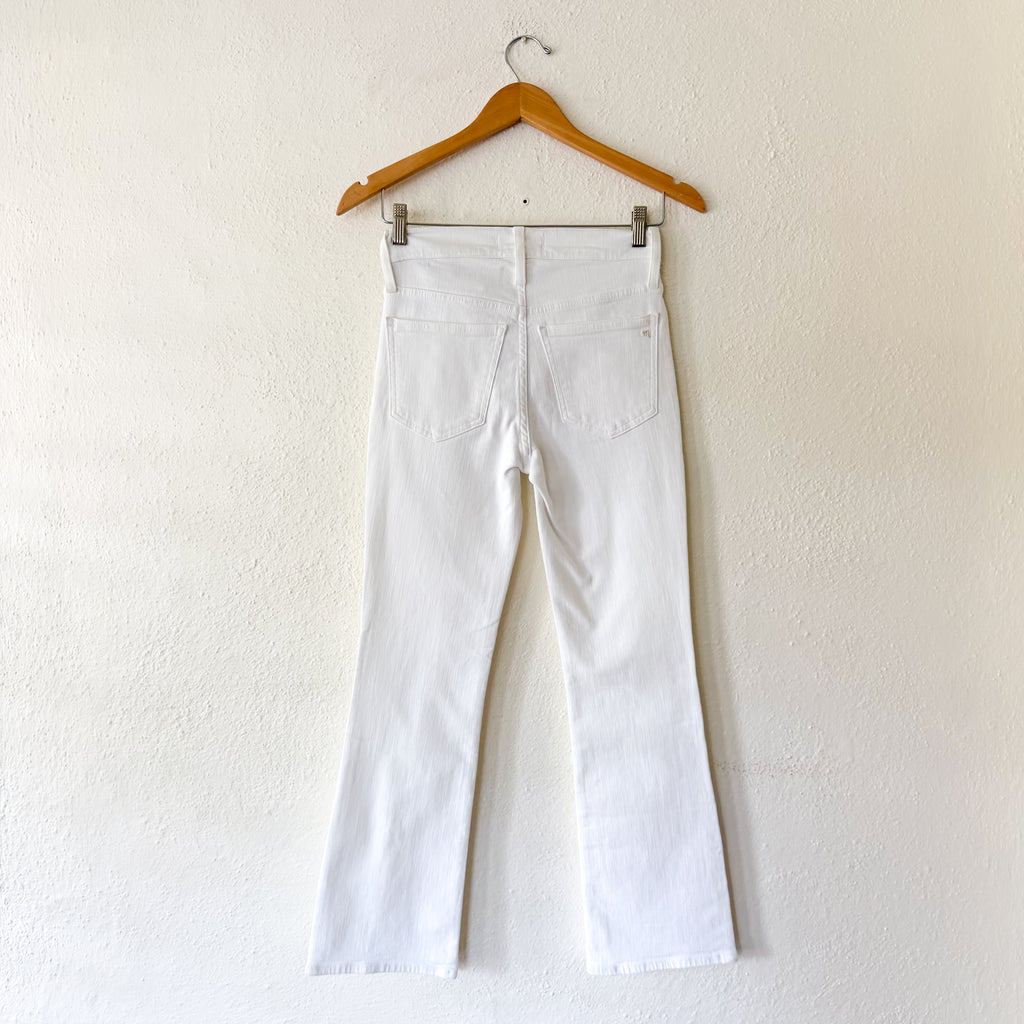 Madewell Mid-Rise Kick Out Crop Jeans in Pure White | 24