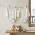 Gerber Basics White Cotton Long Sleeve Bodysuits Bundle x2 | 3-6m