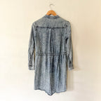 Cloth & Stone Long Sleeve Acid Wash Tencel Denim Shirt Dress | XS