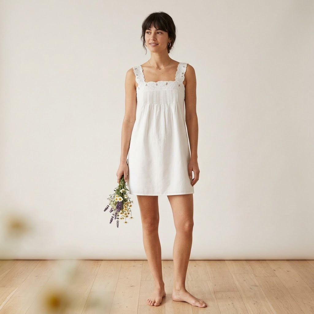 J.Crew White Ondine Mini Dress in Double Cotton Poplin | XS