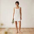 J.Crew White Ondine Mini Dress in Double Cotton Poplin | XS