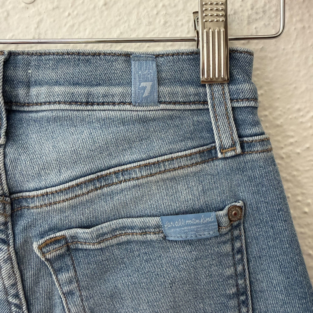 7 For All Mankind Cropped Alexa High-Rise Medium Wash Straight/Wide Leg Jeans | 23