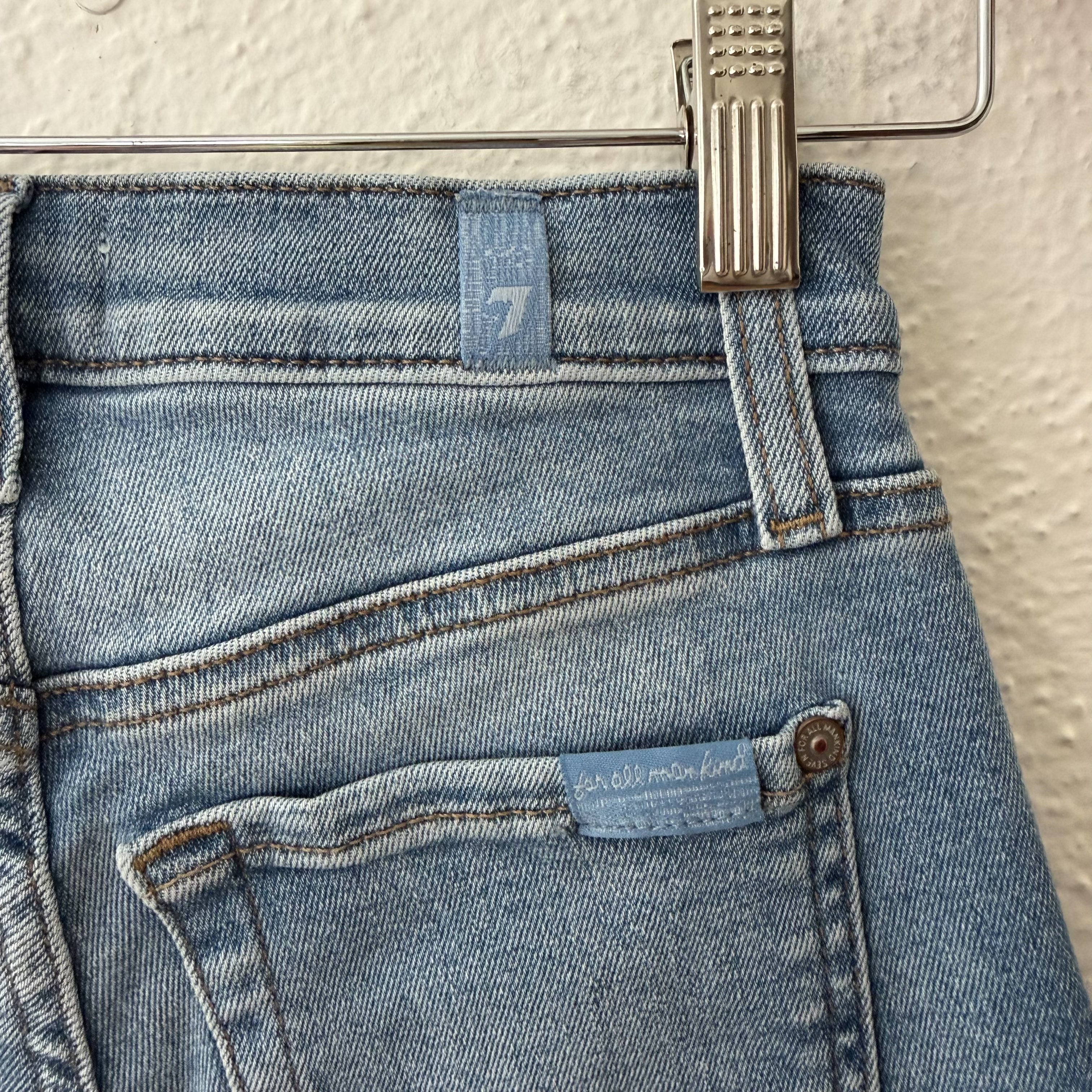7 For All Mankind Cropped Alexa High-Rise Medium Wash Straight/Wide Leg Jeans | 23