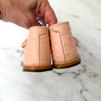 Josmo Pink Ostrich Embossed Leather Infant Walker Shoes, sz 3.5