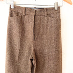 & Other Stories Straight Tailored Wool Blend Trouser in Mole Brown | 0