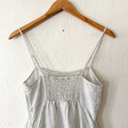 Madewell Striped Linen Empire-Waist Midi Dress in Lighthouse | XS