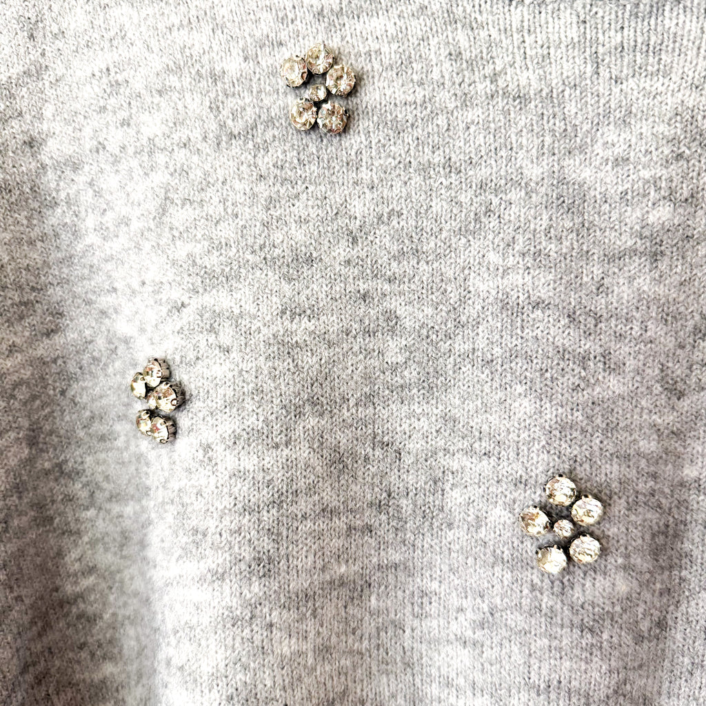 Free Assembly Sweater with Rhinestones in Heather Grey | Medium