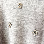 Free Assembly Sweater with Rhinestones in Heather Grey | Medium
