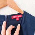 Spanx EasyBreezy A-Line Linen Blend Mini Dress in Timeless Navy | XS
