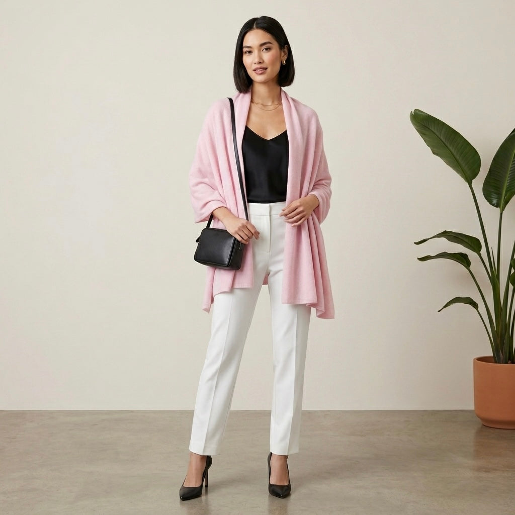 Chico's Cashmere Wrap in Blushed Pink