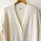 Nordstrom Cozy Yarn Button Down Plush Cardigan in Cream | S