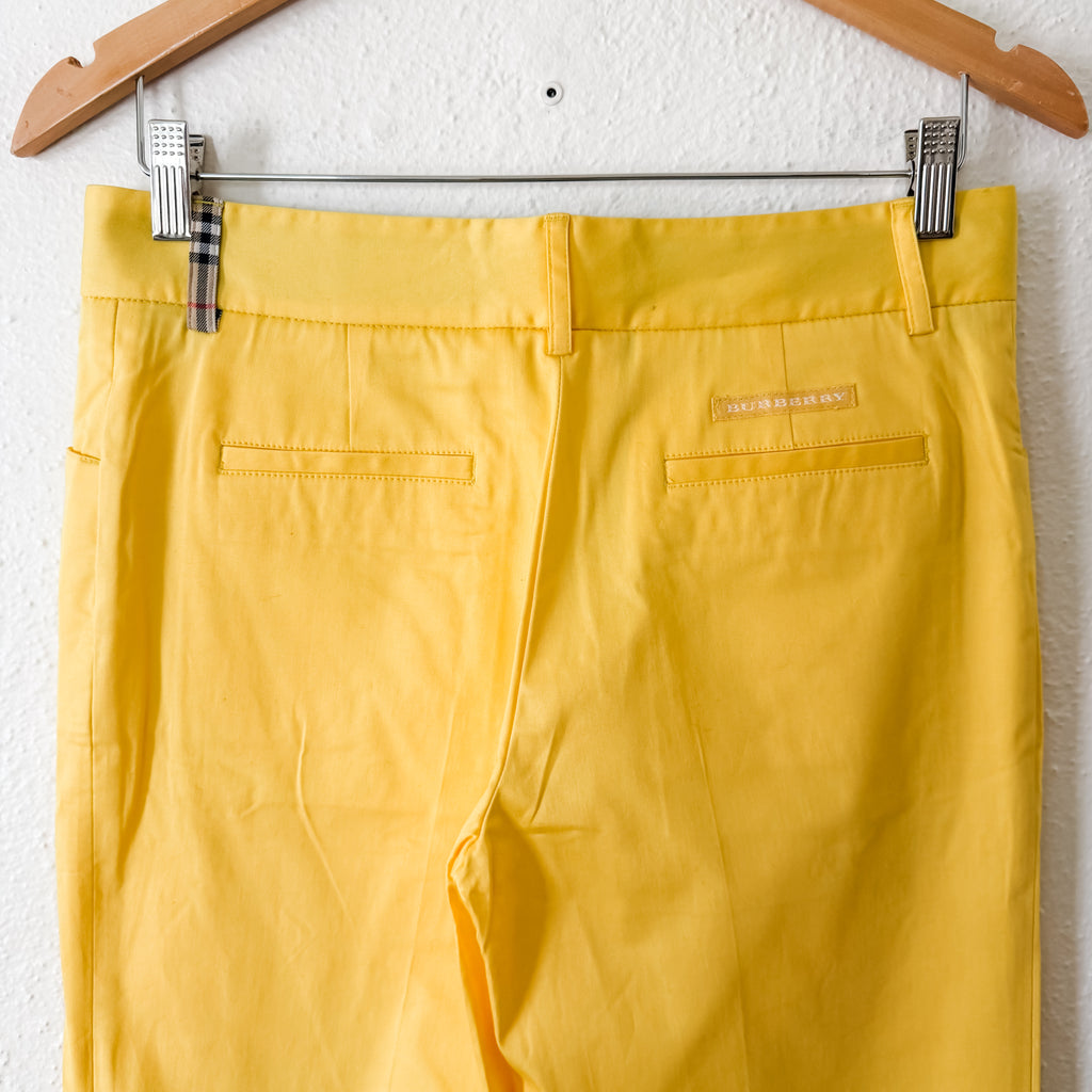 Burberry Golf Golden Yellow Cotton Golfing Straight Leg Trouser | 6