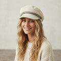 Brixton Ashland Vega Fiddler Fisherman Cap in Ivory Corduroy | XS