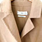 Mango MNG Handmade Wool Blend Belted Trench Coat in Camel | XS