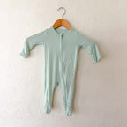Cloud Island Lime Green Long Sleeve Bamboo 2-Way Zipper Footed Sleeper | 0-3m