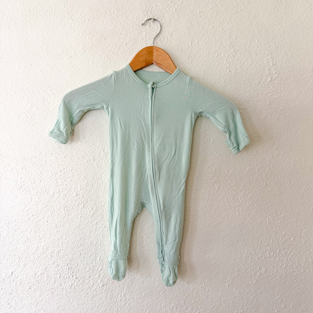 Cloud Island Lime Green Long Sleeve Bamboo 2-Way Zipper Footed Sleeper | 0-3m