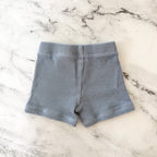 H&M Dusty Slate Blue Waffle Weave T-Shirt & Shorts Knit Set | 0-3m
