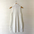 Free Assembly Ribbed Turtleneck Sleeveless Sweater Dress in Cream | XS