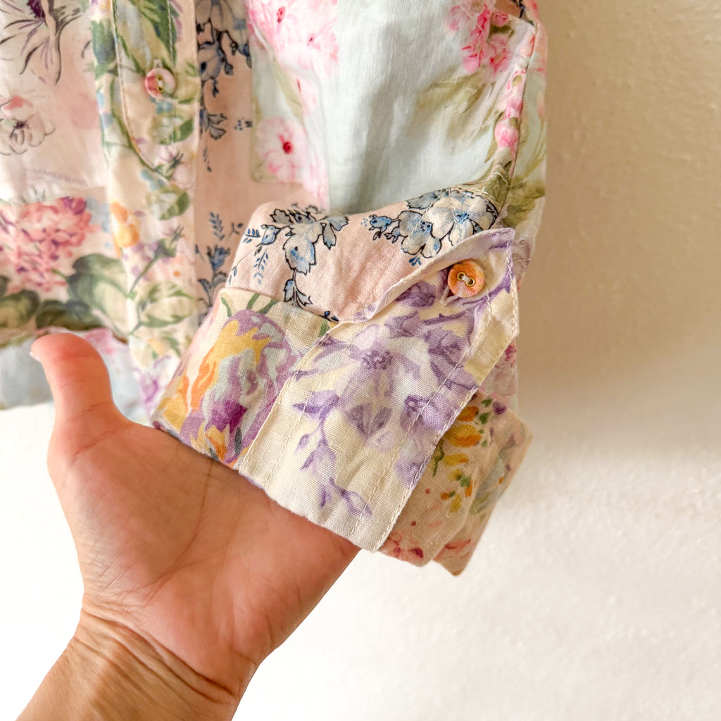 ZIMMERMANN Petite Halliday Linen Floral Printed Romper | 0P