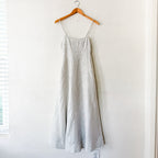 Madewell Striped Linen Empire-Waist Midi Dress in Lighthouse | XS