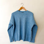 Vince Camuto Dolman Sleeve Crewneck Sweater In Blue Heather | XS