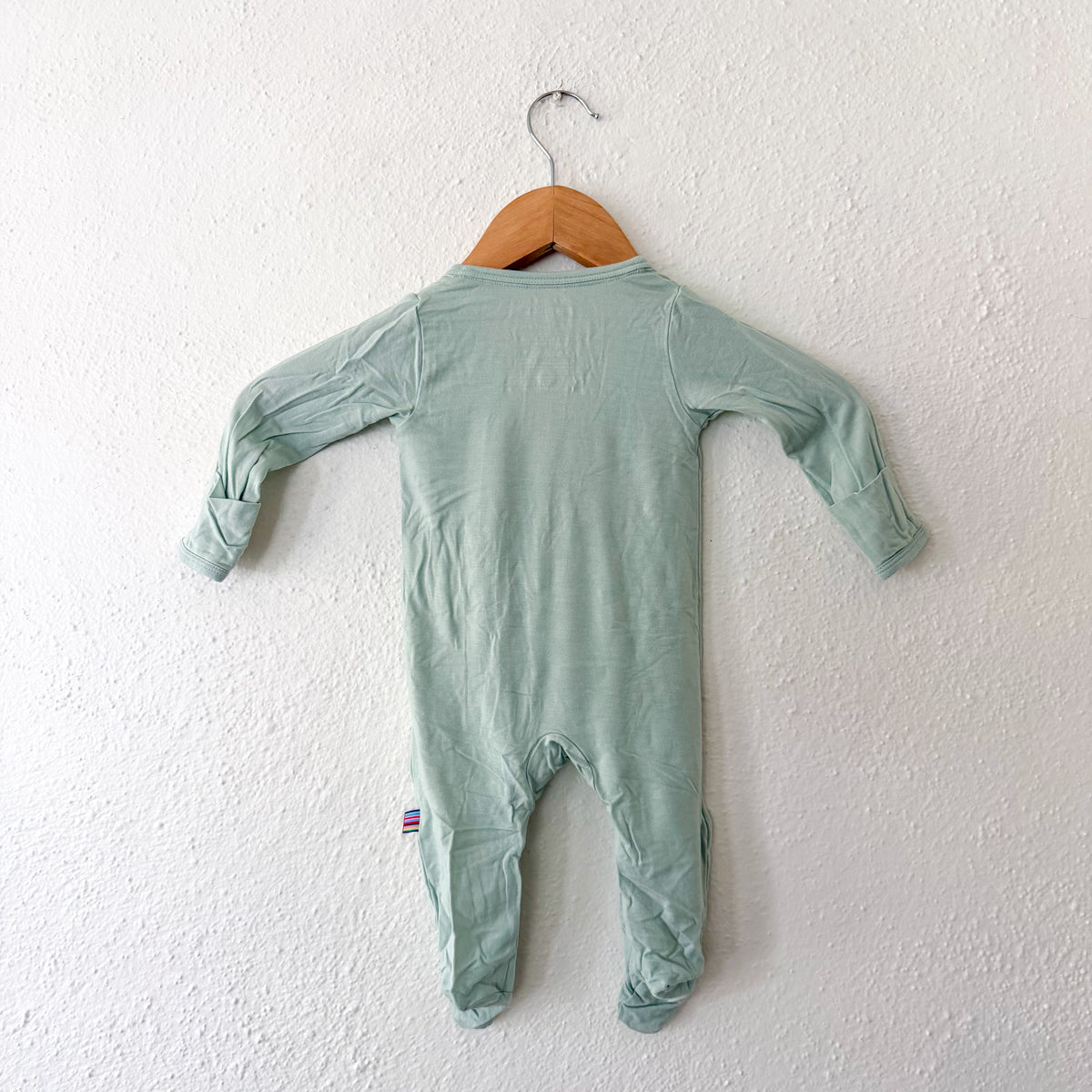 Magnetic Me Sage Green Modal Long Sleeve Footed Sleeper | 0-3m