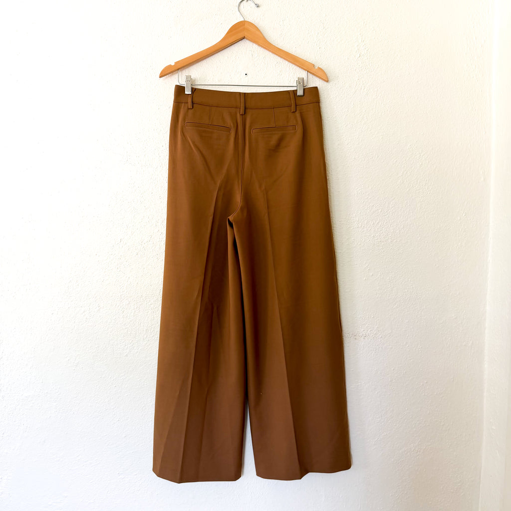 Madewell The Harlow Wool Blend Super Wide-Leg Trouser in Camel | 0
