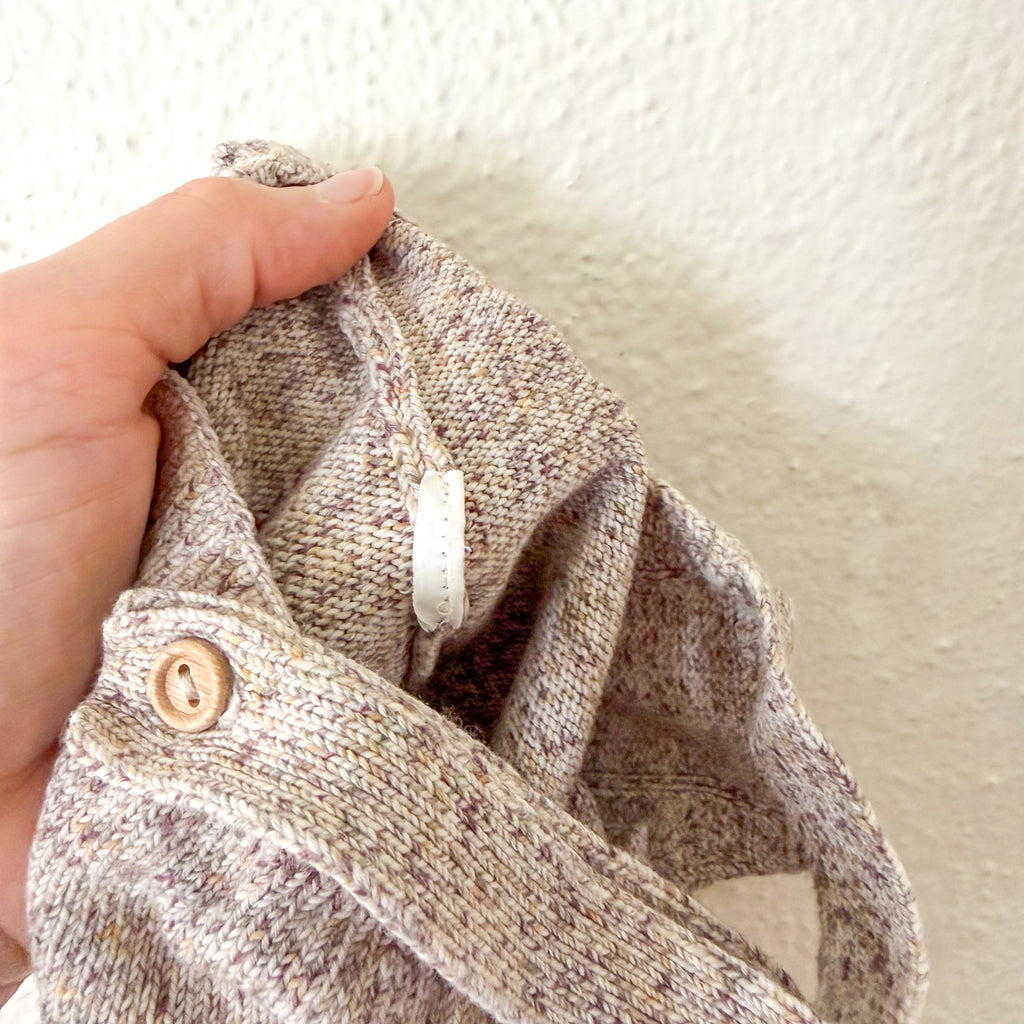 Zara Heather Neutral Brown Marl Sweater Jumper/Overalls | 0-3m