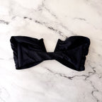 Mikoh Parsa Black Bandeau V-Notch Swimsuit Top | XS
