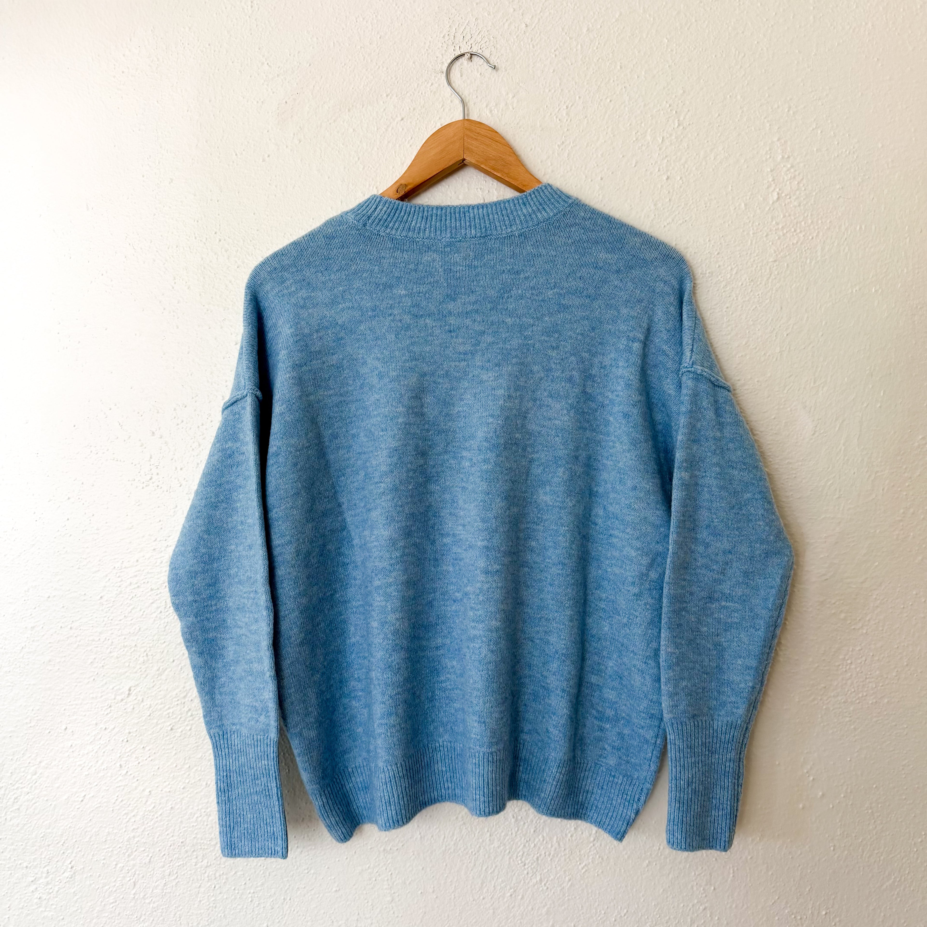 Vince Camuto Dolman Sleeve Crewneck Sweater In Blue Heather | XS