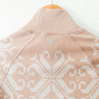Sweaty Betty Fair Isle Jacquard Seamless Turtleneck Base Layer Long Sleeve Shirt | XS